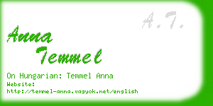 anna temmel business card